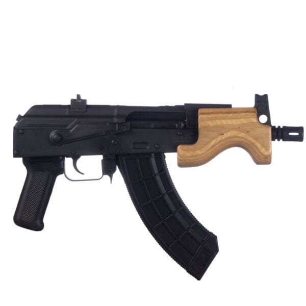 Century Arms Romanian Micro Draco Stamped AK-47 Pistol - Black | 7.62x39 | 6" Barrel | Wood Handguard