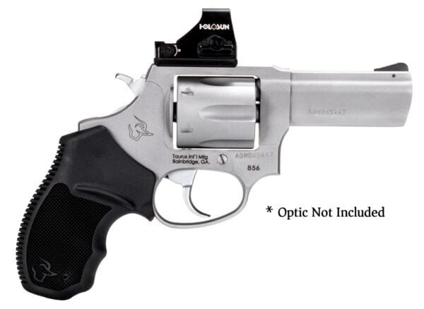 Taurus 856 TORO Revolver - Stainless | 38 Spl +P | 3" Barrel | 6rd | Rubber Grip | Includes Optic Mount