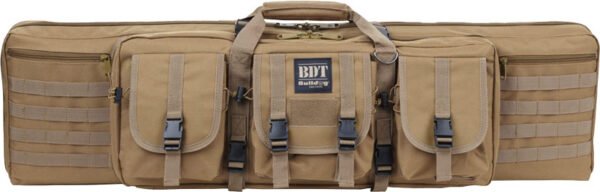 BULLDOG 36" SINGLE TACTICAL CS - 3 LARGE ACCESSORY POCKETS TAN