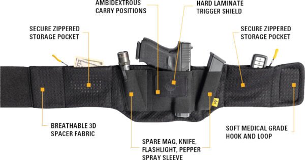 MFT BELLY BAND HOLSTER - FIT 26" TO 52" WAIST SIZE