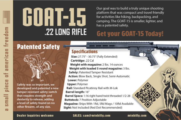 GOAT-15 HELIUM .22LR Rifle - Image 4
