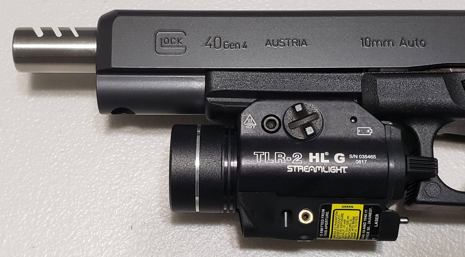 USED - Glock G40 Gen4 MOS / 10MM  / 7 Inch Ported Match Barrel / Streamlight with Green Laser - Image 5
