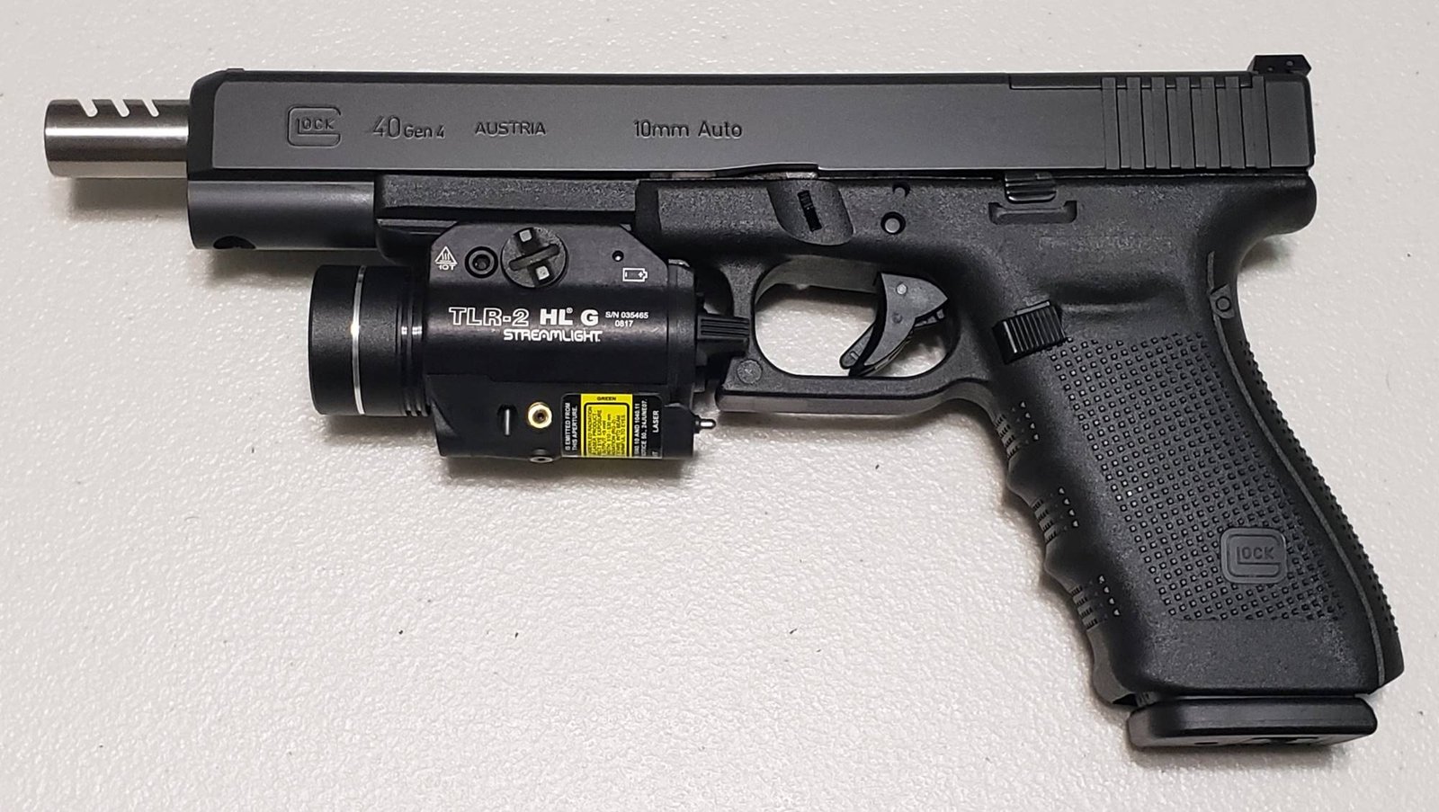 USED - Glock G40 Gen4 MOS / 10MM  / 7 Inch Ported Match Barrel / Streamlight with Green Laser - Image 4