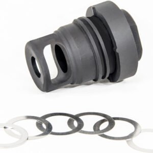 Alternative view of YHM MINI QD MUZZLE BRAKE - 7.62MM FOR 5/8X24 THREADS