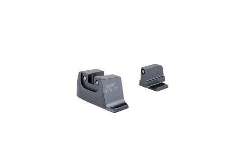 SUPPRESSOR/OPTIC HEIGHT SIGHTS - S&W M&P C.O.R.E., FRONT BLACK OUTLINE/GREEN TRITIUM, REAR BLACK OUTLINE/GREEN TRITIUM