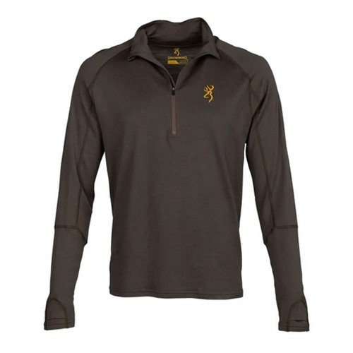 MERINO 1/4 ZIP SHIRT - MAJOR BROWN, XL
